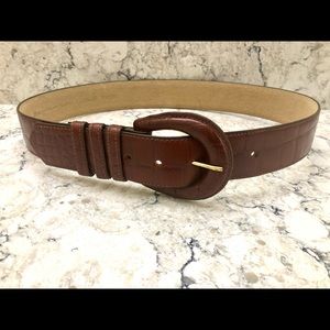Cipriani Italian Alligator Calfskin Belt, Size Large